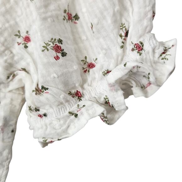ANTHROPOLOGIE ANNA GRACE DRESS MINI SZ S COTTAGECORE FLORAL ROMANTIC SPRING - Picture 6 of 9